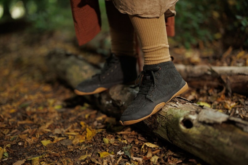 Dark Grey Men's Wildling Medlar Winter Shoes | UK-LVKFDT693