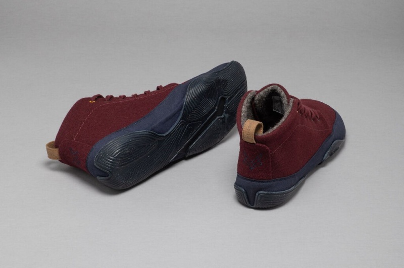 Dark Red / Navy Men's Wildling Douro Winter Shoes | UK-GMNTOK304