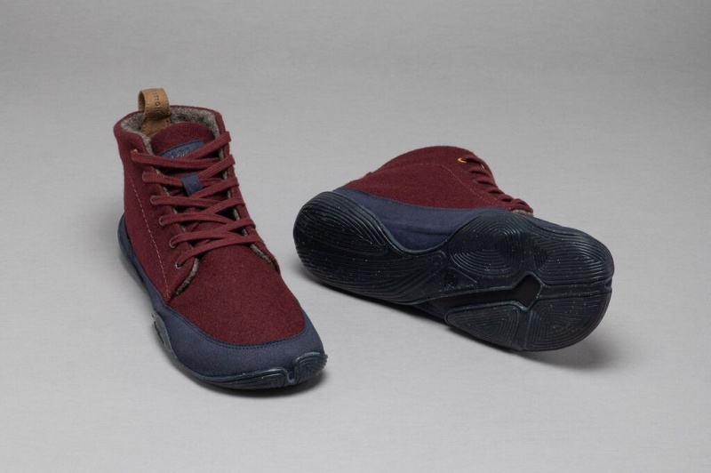 Dark Red / Navy Men's Wildling Douro Winter Shoes | UK-GMNTOK304