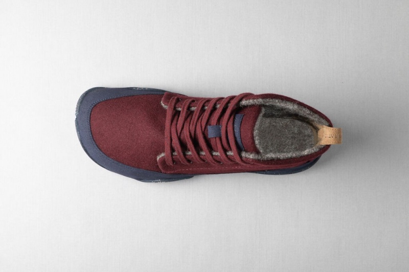 Dark Red / Navy Men's Wildling Douro Winter Shoes | UK-GMNTOK304