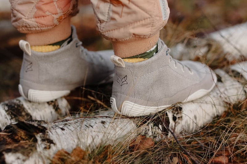 Grey Kids' Wildling Siebenschläfer (Dormouse) Refoxed Barefoot Shoes | UK-QVOMXZ943