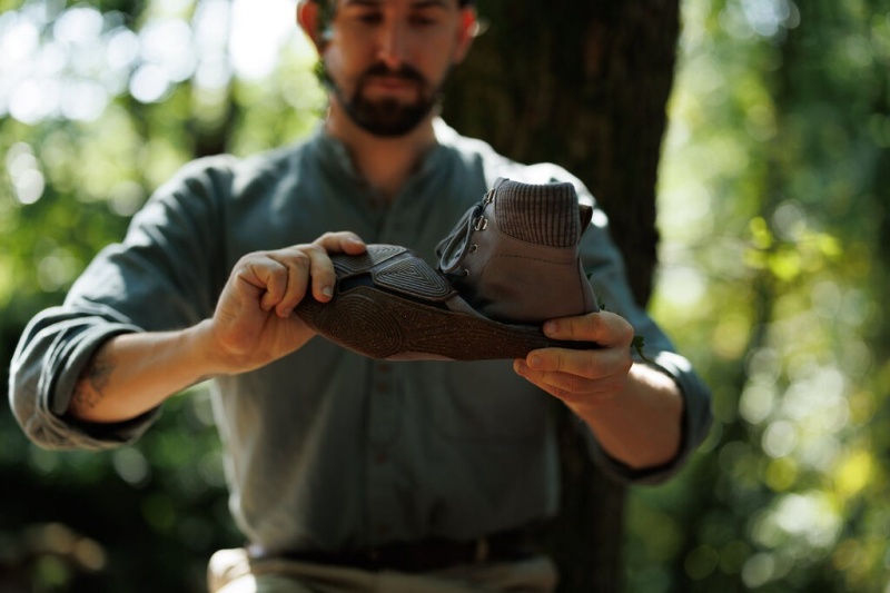 Grey Men's Wildling Robinia Winter Shoes | UK-WAPCNH562